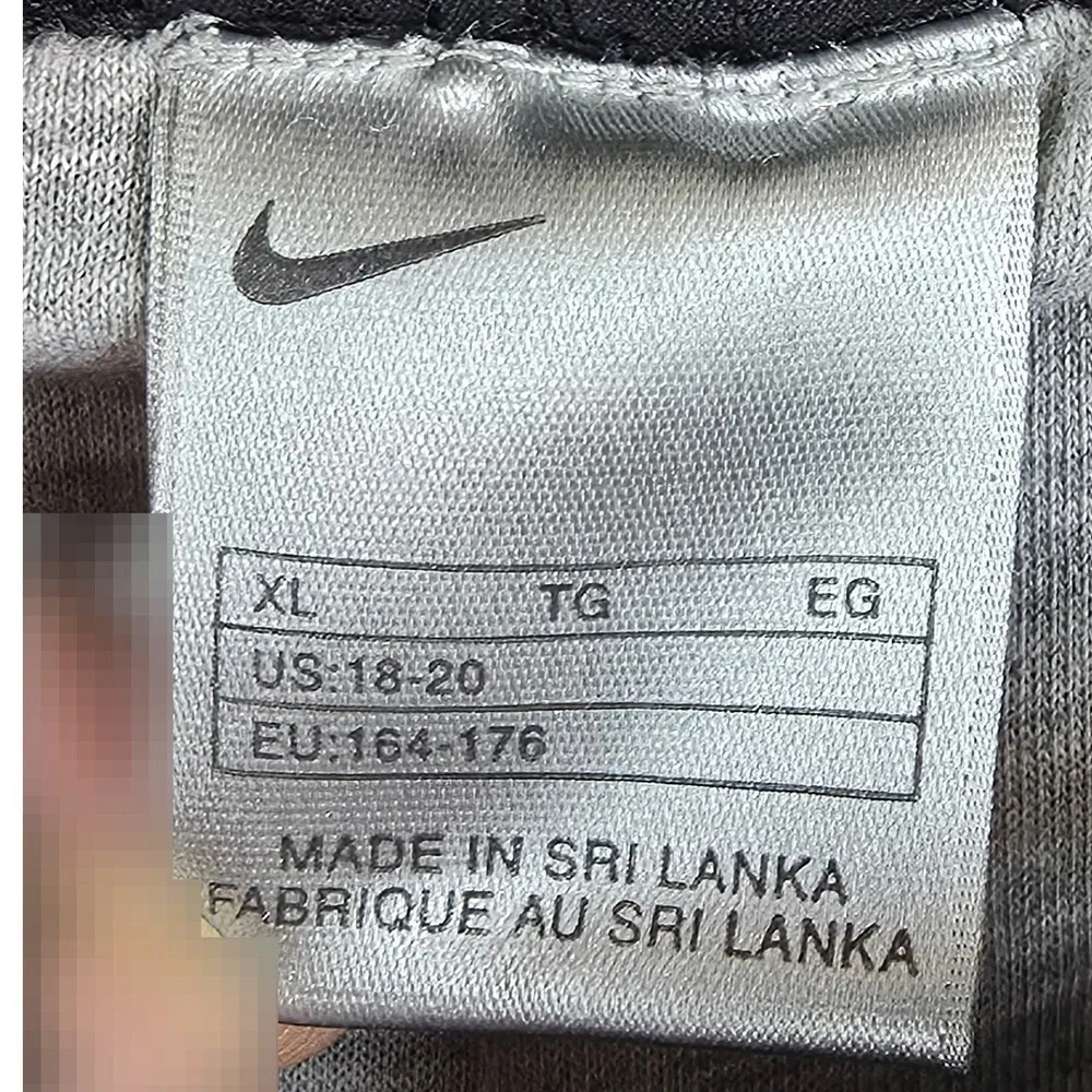 Nike Boys Black Nylon Track Pants Cargo Pocket XL 18-20 Windbreaker Joggers